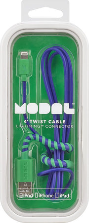 Modal 4' 1.2m Twist USB Charge & Sync Lightning Cable for Apple iPhone / iPad / iPod