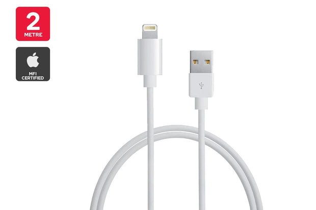 Apple MFI Certified USB Charge & Sync Lightning Cable for Apple iPhone / iPad / iPod | 2m | USB A | 20W | 5A