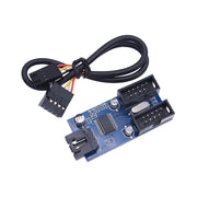 Dark Player Motherboard USB 9Pin Male to Female 1 to 2 Splitter Header Adapter