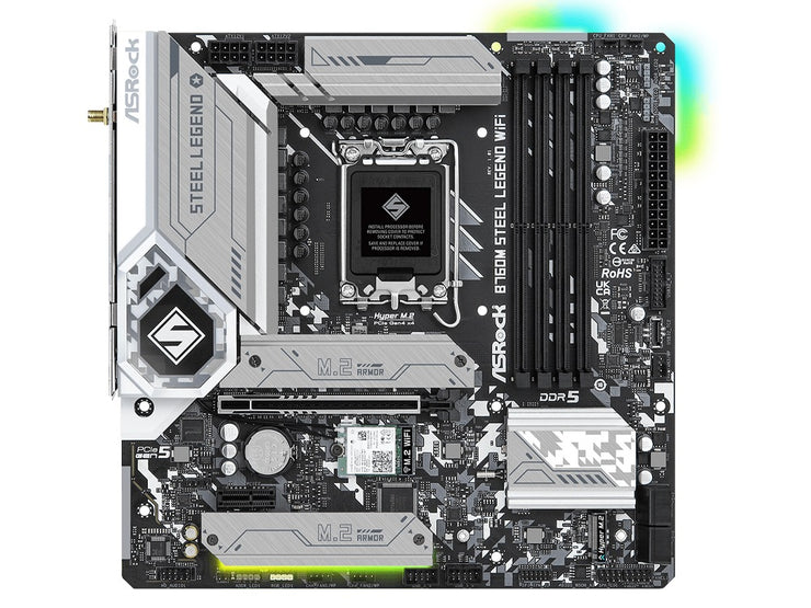 ASRock B760M Steel Legend WiFi LGA1700 DDR5 mATX Motherboard