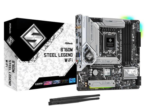 ASRock B760M Steel Legend WiFi LGA1700 DDR5 mATX Motherboard