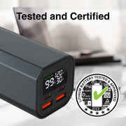 Laser 100W PD Power Bank 20000mAh with LED Display (Black)| Fast Charge for Laptops, Tables and Phones