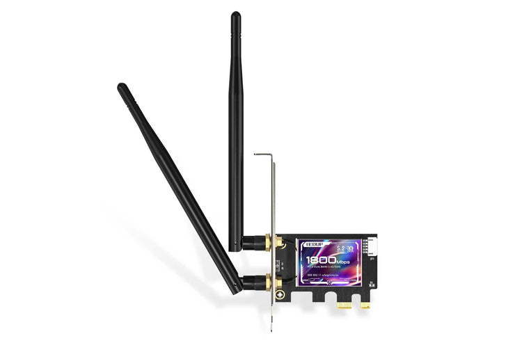 EDUP AX1800M WiFi 6 PCI-E Network Card with Bluetooth 5.2 – Dual Band 2.4GHz/5.8GHz, RTL8852 Chipset