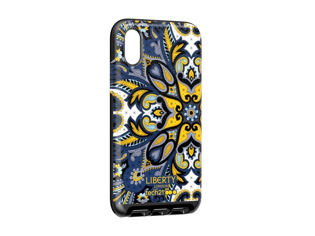 Tech21 Liberty EvoLuxe Leather Protective Case for iPhone X/Xs - Blue | Anti-Collision | FlexShock Impact Protection