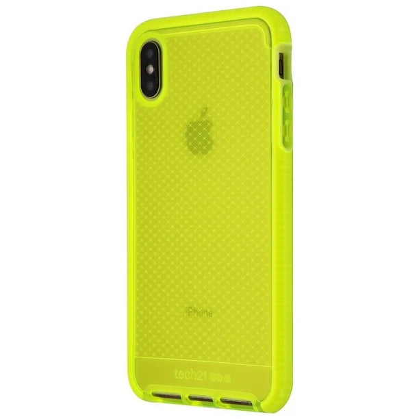 Tech21 iPhone XS Max Evo Check 12ft Drop Protection Case Neon Yellow