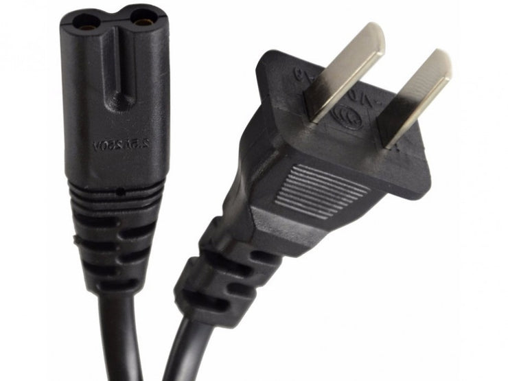 1.2m Type A US 2-Pin Plug to Female IEC C7 Power Cable | Travel Cord (For USA, Canada & More)