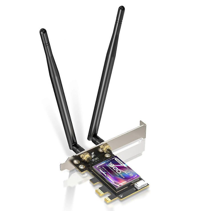 EDUP AX1800M WiFi 6 PCI-E Network Card with Bluetooth 5.2 – Dual Band 2.4GHz/5.8GHz, RTL8852 Chipset