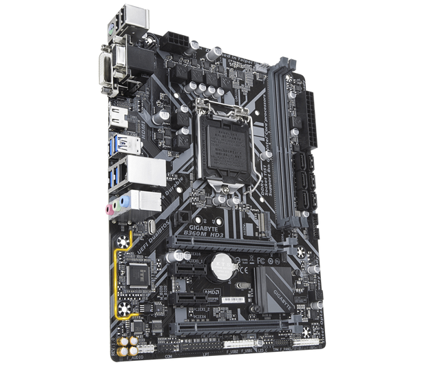 GIGABYTE B360M HD3 Motherboard LGA 1151 INTEL 8TH & 9TH GEN CPU | M.2 SSD (Open Box)