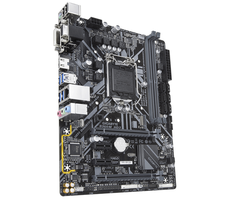 GIGABYTE B360M HD3 Motherboard LGA 1151 INTEL 8TH & 9TH GEN CPU | M.2 SSD (Open Box)