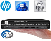 HP ProDesk 600 G6 Desktop Mini PC | i7-10700 @ 4.80GHz | 16GB RAM | 512GB M.2 | WIFI + BT | Windows 11 Pro | Refurbished