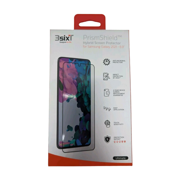 3sixT PrismShield Ultimate Mobile Phone Screen Protector Samsung Galaxy GS21 Ultra