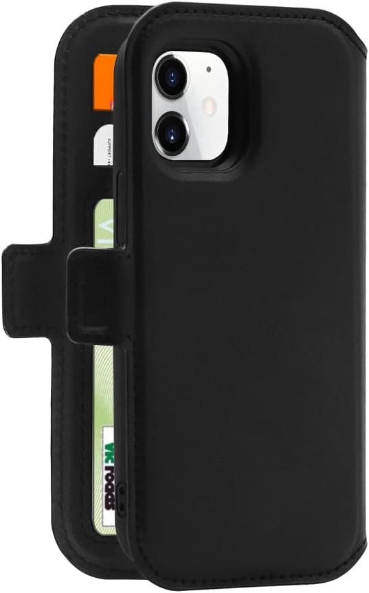 3sixT NeoWallet 2.0 iPhone 12 Mobile Case - Black | RFID Protection + clear diving licence window