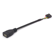 9 Pin USB Motherboard Female Header to  USB 2.0 Type A Female Adaptor Cable