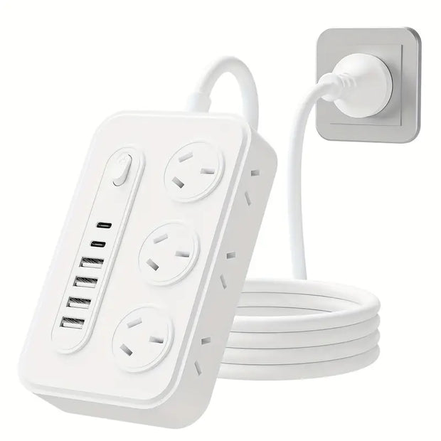 Dark Player 12-in-1 Power Board | 6 AC Outlets, 4 USB-A & 2 USB-C Ports | Surge-Protected Charging Station for Home & Office
