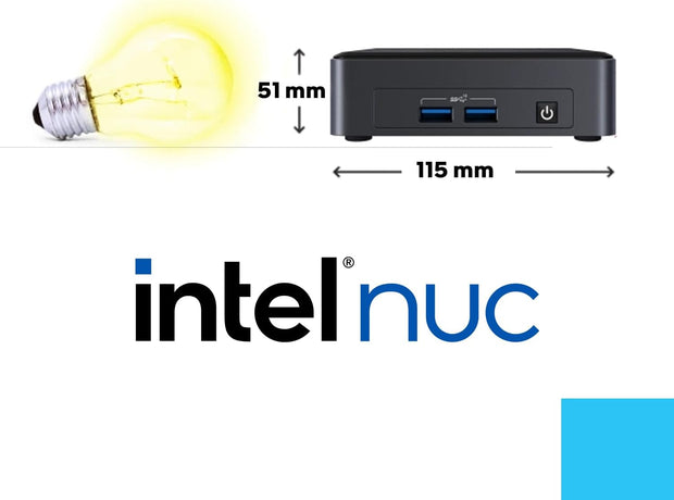 Intel NUC Mini Desktop PC 4" Dual-Core 8GB RAM 120GB SSD Win 11 Pro WIFI + BT