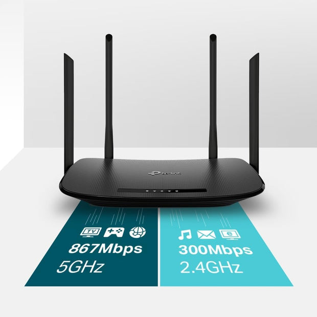 TP-LINK AC1200 Wireless VDSL/ADSL Modem Router - NBN Ready, Dual Band, Enhanced Safety Parental Control, Guest Network, Firewall Security, IPTV IGMP Proxy/Snooping, IPv6, 6KV, VDSL2, Remote Contol