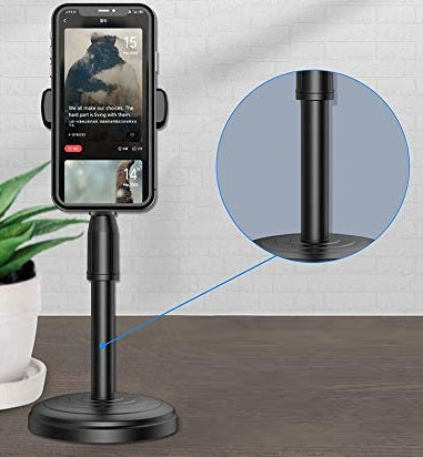 Dark Player Universal Portable 360 Degree Rotatable Live Mobile Phone Holder / Desktop Stand Holder for All Smartphones.