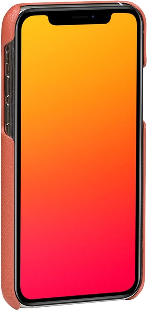 Mode London - iPhone 11 Pro Max & Xs Max Phone Case - Rusty Rose | Handcrafted from Full-Grain Saffiano Leather