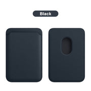 Dark Player Black Magnetic Leather Card Wallet Designed for MagSafe, Compatible with iPhone 14/13/12 Series.