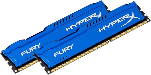 Kingston HyperX Fury 8GB Kit (2x4GB) 1600MHz DDR3 CL10 DIMM - Blue (HX316C10FK2/8)