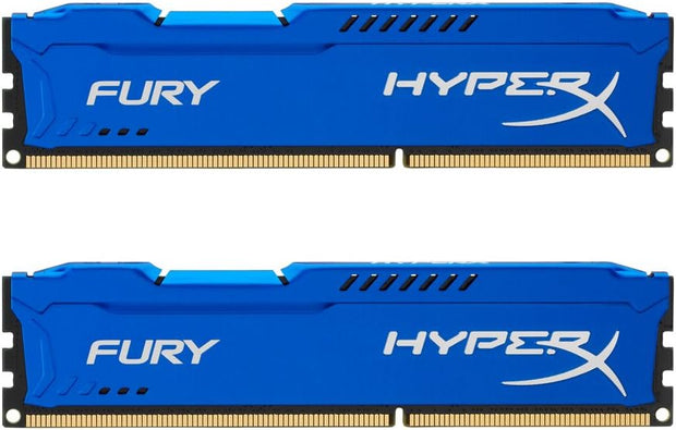 Kingston HyperX Fury 8GB Kit (2x4GB) 1600MHz DDR3 CL10 DIMM - Blue (HX316C10FK2/8)