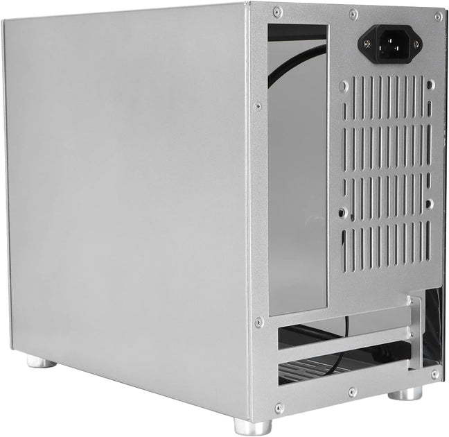 Dark Player Mini ITX Computer Case Tower with Side Tempered Glass Pane ...