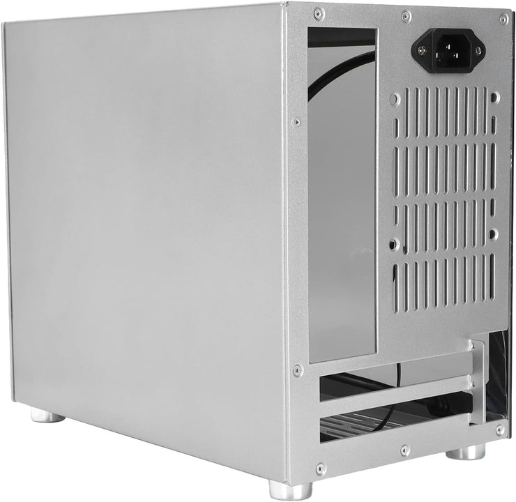 Dark Player Mini ITX Computer Case Tower with Side Tempered Glass Panel