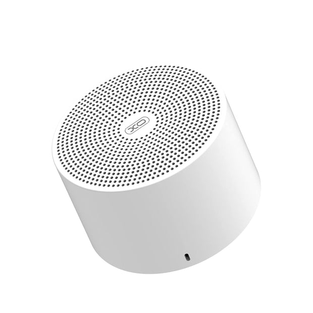 XO Mini Bluetooth Speaker with Bass Sound Quality, Bluetooth v5.0, Up to 2.5hrs Music Time & Built-in Mic - White