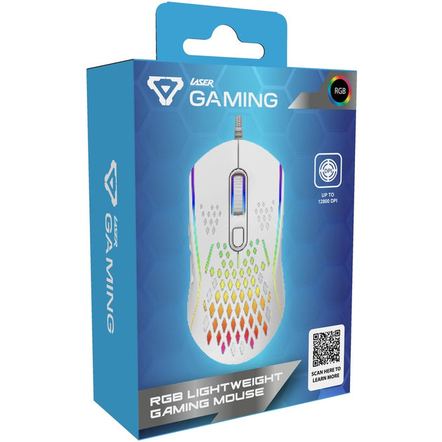 Laser Gaming RGB Lightweight Gaming Mouse White | Up to 12800 DPI ...