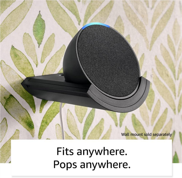 Echo Pop | Full sound compact smart speaker with Alexa | Charcoal