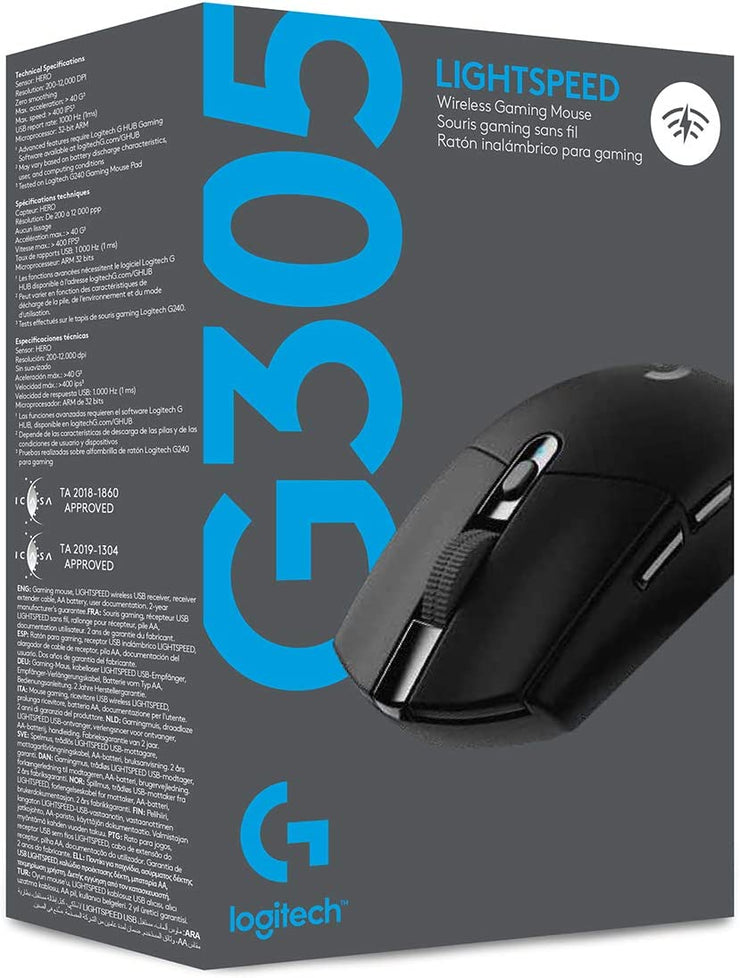 Logitech G G305 Lightspeed Wireless Gaming Mouse | Black