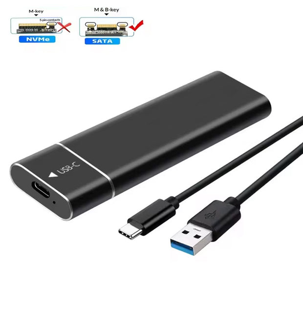 Dark Player M.2 SATA SSD Enclosure Adapter | USB 3.2 Gen 2 | 10Gbps | B-Key & M&B Key Support