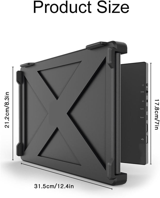 Mate X 11.6” Dual 1080P FHD Portable Laptop Monitor Extender – Triple Screen, Type-C/HDMI/USB - For 13”–17” Laptops (Plug & Play)