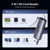 USB-C & USB 3.0 SD Card Reader | Dual Slot SD & Micro SD / TF Card Adapter
