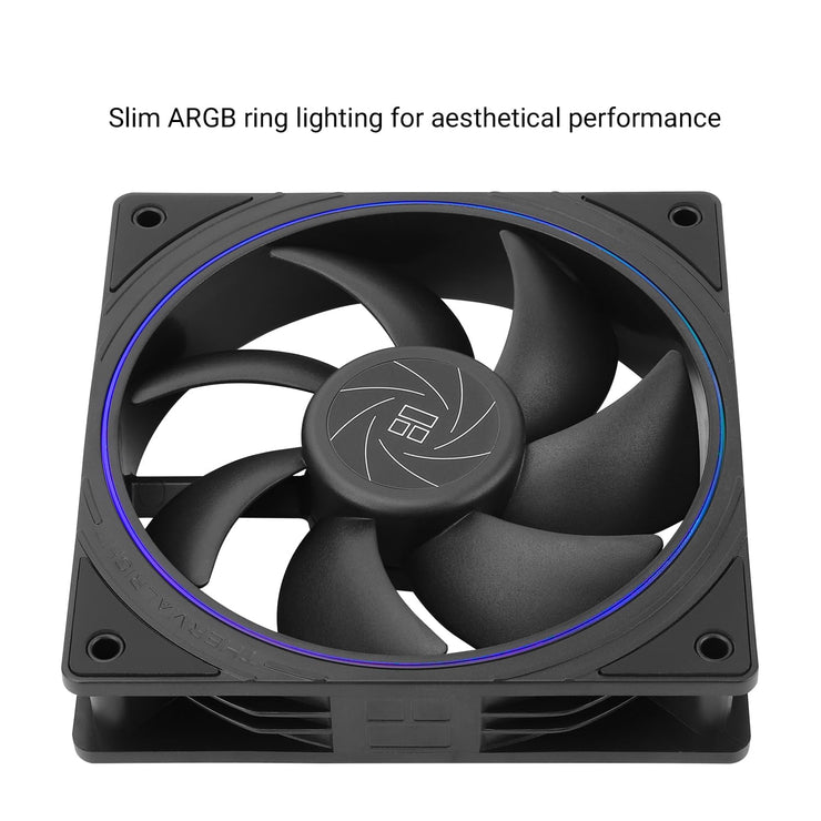 Thermalright TL-S12 ARGB 120mm Fan (3-Pack) – Black, 2000RPM, 4-PIN PWM