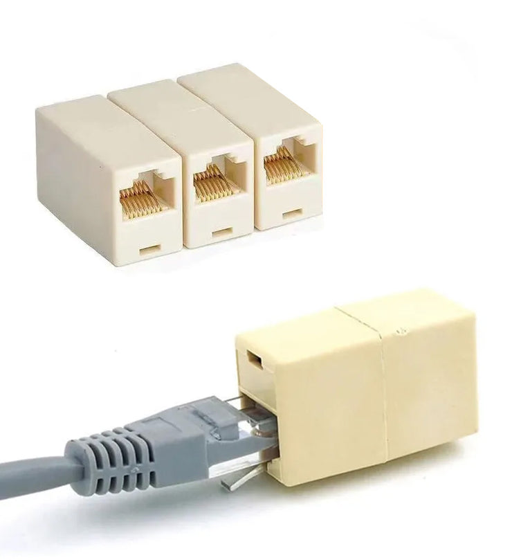 Dark Player Cat5e Cate6e RJ45 Modular Inline Coupler - 3-Pack | Cat6 & Cat5e Cable Extender & Joiner, Gold Plated Connectors