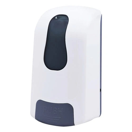 1L Wall-Mounted Manual Liquid Soap & Sanitiser Dispenser - Refillable, White