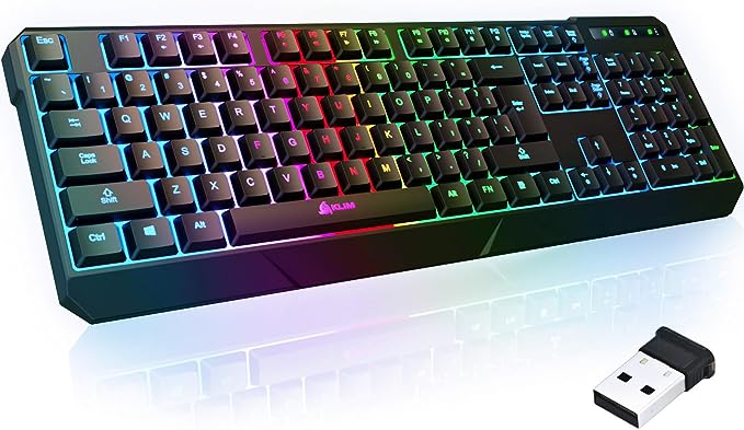 Chroma Wireless RGB Backlit Gaming Keyboard | Quick and Quiet Typing | Water Resistant | PC | PS5 | PS4 | Xbox One | Mac