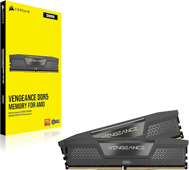 CORSAIR VENGEANCE DDR5 32GB (2x16GB)  6000MHz – High-Performance Memory in Sleek Grey