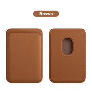 Dark Player Brown Magnetic Leather Card Wallet Designed for MagSafe, Compatible with iPhone 14/13/12 Series.