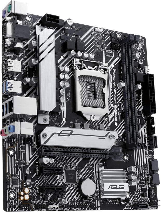 ASUS Prime H510M-A R2.0 Motherboard | Intel LGA1200, DDR4, mATX, USB 3.2, M.2, 1Gb Ethernet, Aura Sync RGB