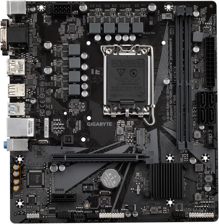 Gigabyte H610M S2H V2 DDR4 LGA 1700 Micro ATX Motherboard