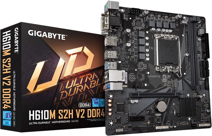 Gigabyte H610M S2H V2 DDR4 LGA 1700 Micro ATX Motherboard