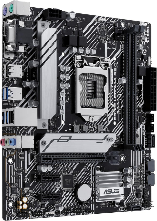ASUS Prime H510M-A R2.0 Motherboard | Intel LGA1200, DDR4, mATX, USB 3.2, M.2, 1Gb Ethernet, Aura Sync RGB