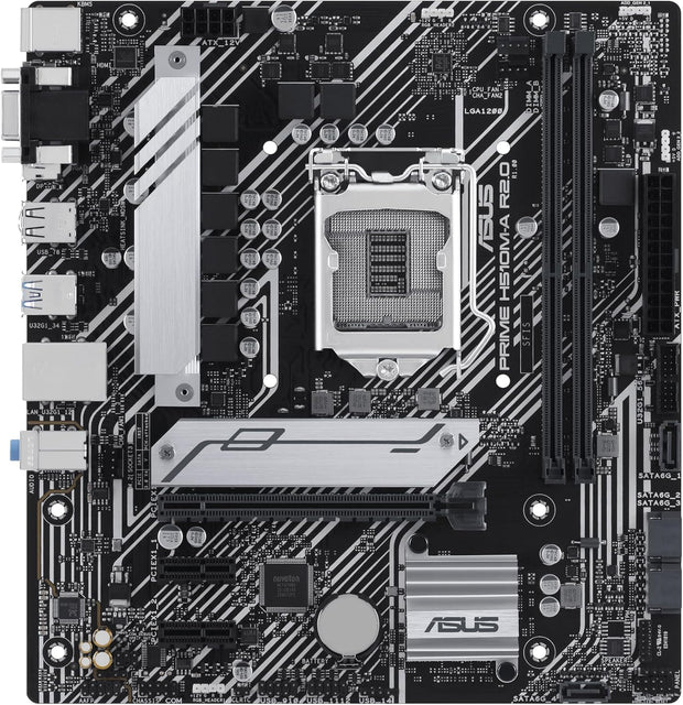 ASUS Prime H510M-A R2.0 Motherboard | Intel LGA1200, DDR4, mATX, USB 3.2, M.2, 1Gb Ethernet, Aura Sync RGB
