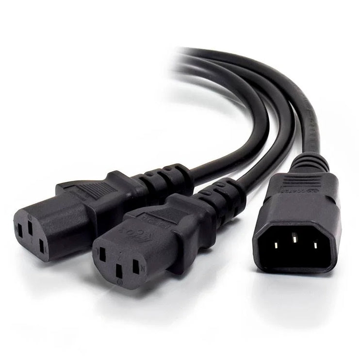 Alogic Y Splitter Power Cable IEC C14 (M) TO 2X IEC C13 (F) | 2M