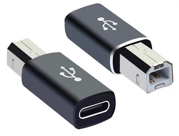 Dark Player USB-C Female to USB-B Male Adapter | Printer | Hard Drive | Scanner |  Electric Piano