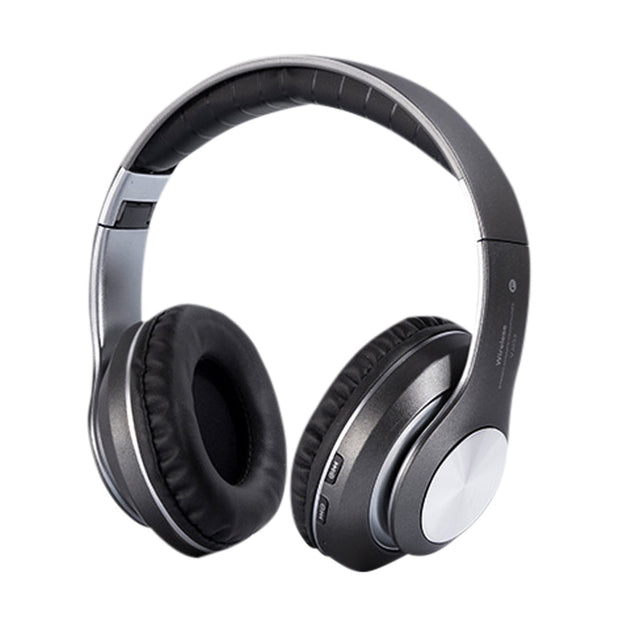 Dark Player Wireless Bluetooth Headphones Over Ear with FM Radio and MP3 Player / Card Reader