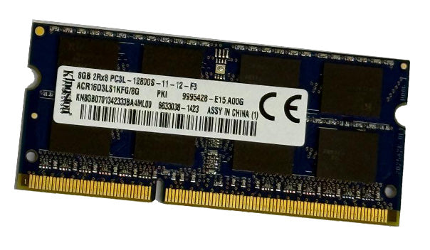 Kingston 8GB DDR3L 1600MHz SODIMM Laptop RAM | 2Rx8 PC3L-12800S ACR16D3LS1KFG/8G