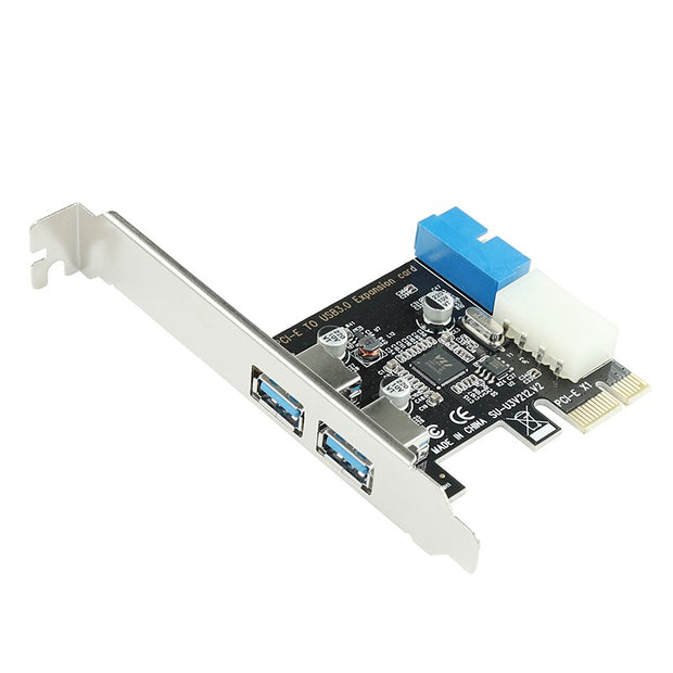 Dark Player PCI-e USB 3.0 Expansion Card - 2 Ports w/ Front Panel 20pin